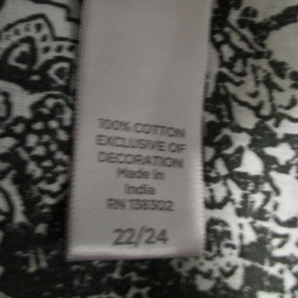 Avenue top black & gray V neck with bling lightweight tunic blouse size 22W - Picture 4 of 9